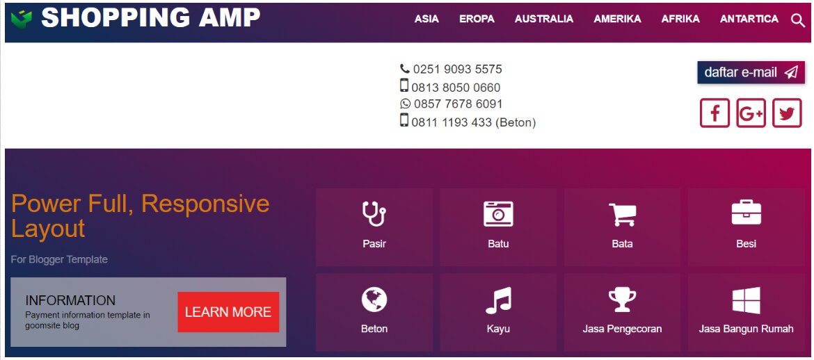 Shopping AMP Blogger Template Shopping AMP Blogger Template