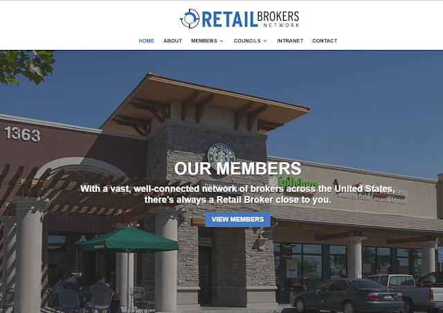 screenshot of Retail Brokers Network home page