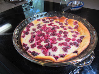 The Greasy Skillet: Crustless Raspberry Custard Pie