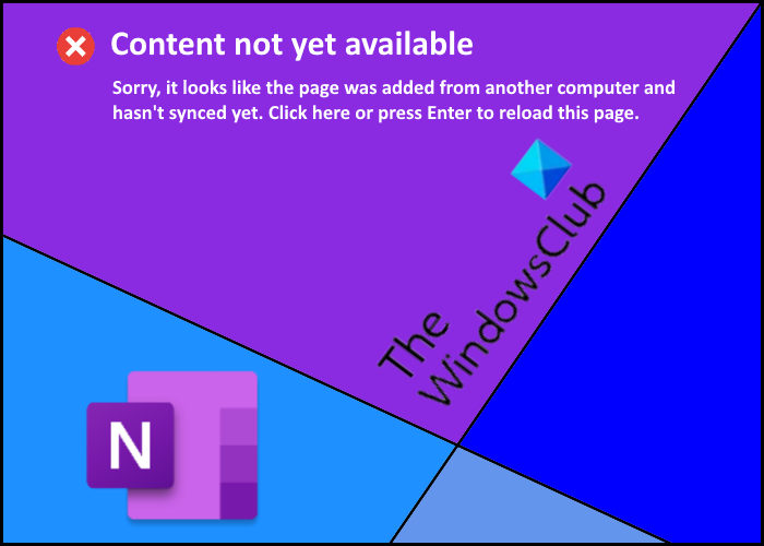 contenido aún no disponible error de onenote