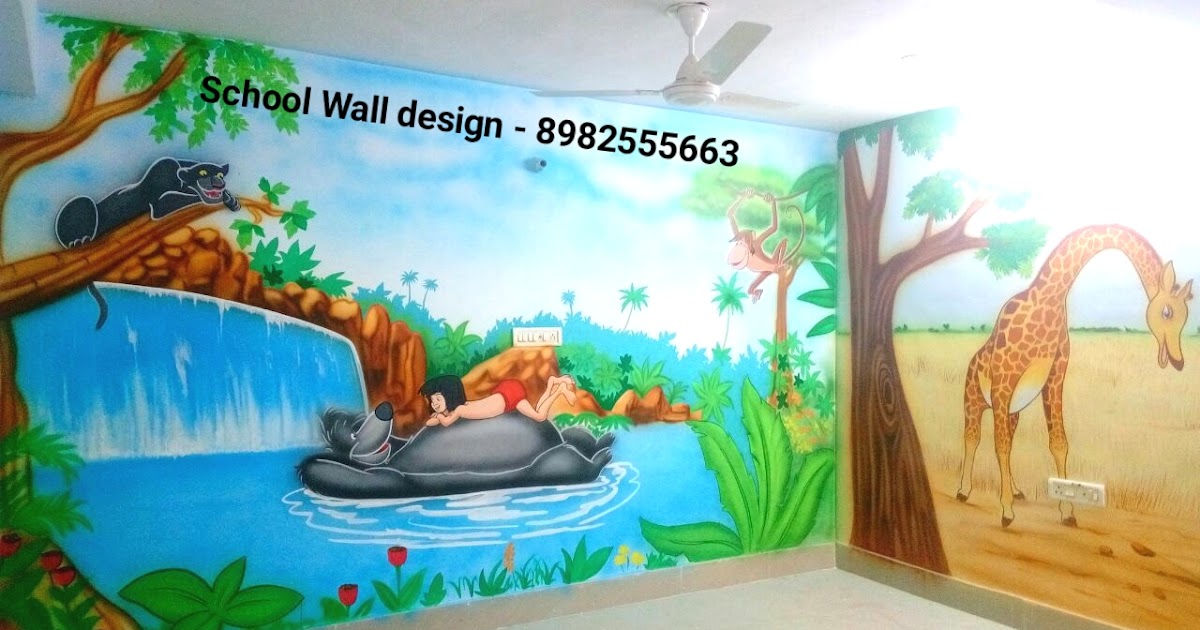 Playschool Wall Painting,Nursery School Wall Painting Artist,School