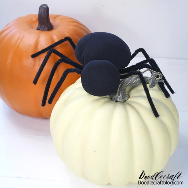 Hand Sewn Spider Halloween Decoration with PolyFil