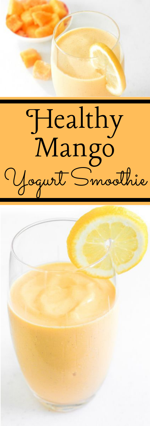 HEALTHY MANGO YOGURT SMOOTHIE #smoothie #drink #sangria #mango #yogurt 