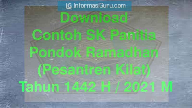 Contoh Sk Panitia Pondok Ramadhan Tahun 1442 H 2021 M I Pdf Informasiguru Com