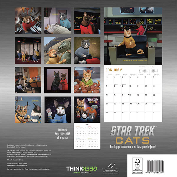 The Trek Collective Star Trek Cats calendar!