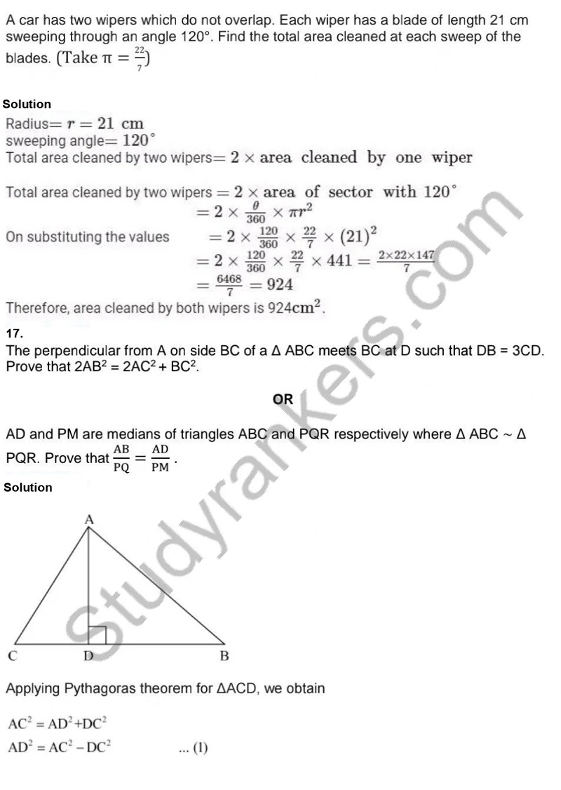 Previous Year Question Paper for CBSE Class 10 Maths 2019 Part 13