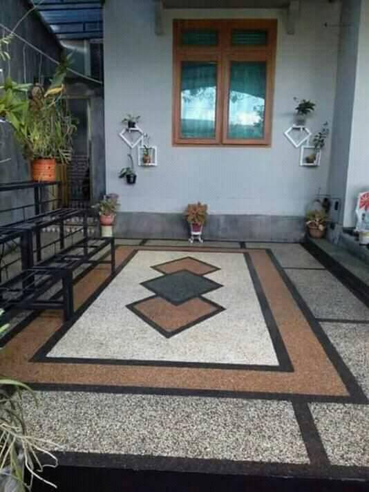 30 Model Lantai Halaman Depan Rumah - TUKANG TAMAN SURABAYA