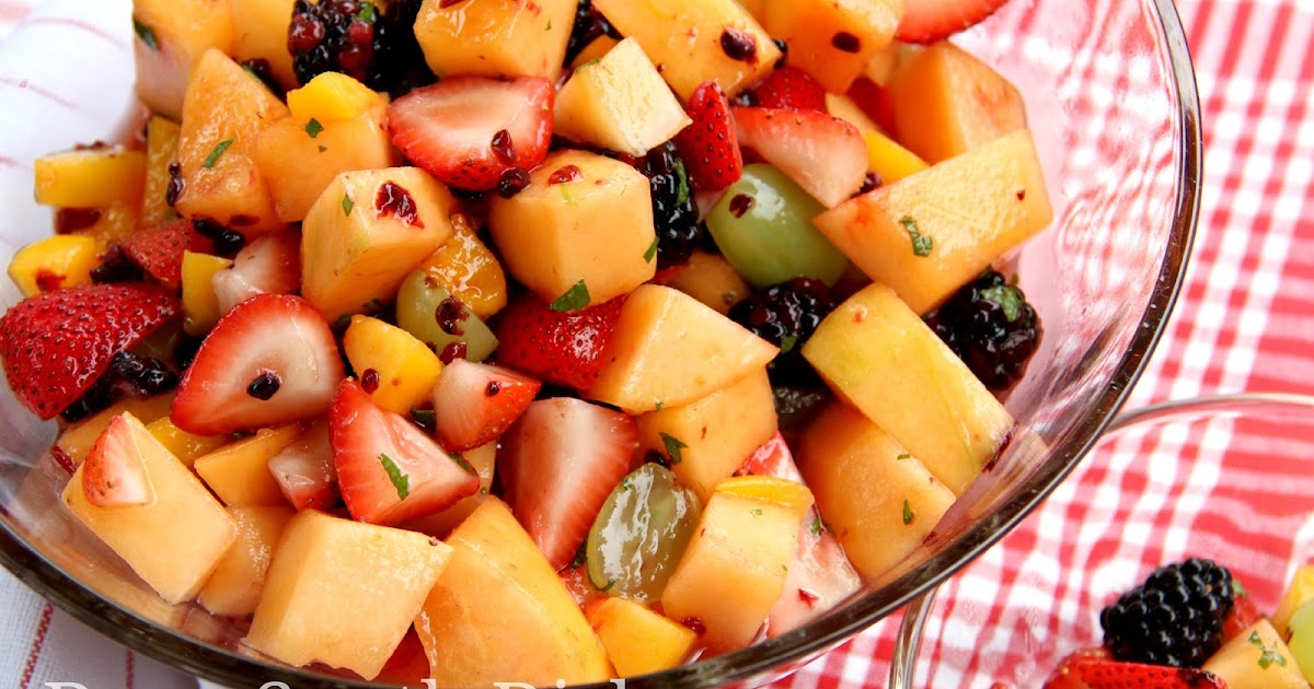 Deep South Dish Fresh Fruit Salad with Lime and Mint Dressing