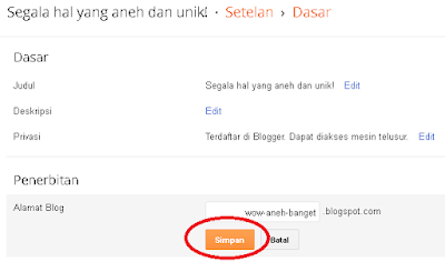 Cara mengubah alamat blog di blogger [Khusus Pemula]