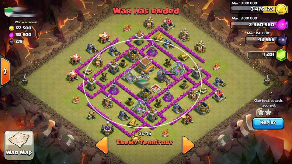 Clashing with Munchies!: Sample Clash of Clans War Bases