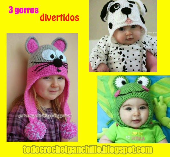 Cómo tejer un gorro orejeras crochet - 3 diseños