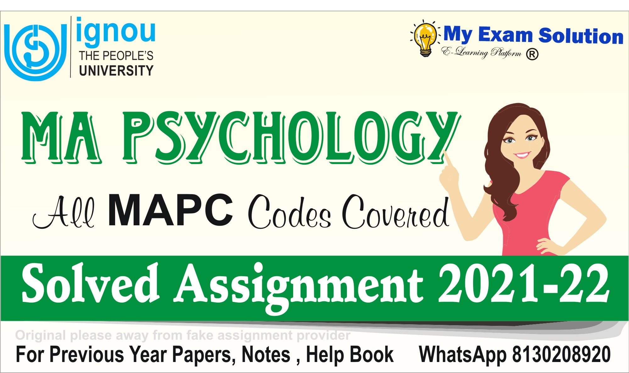 ignou assignment ma psychology 2021