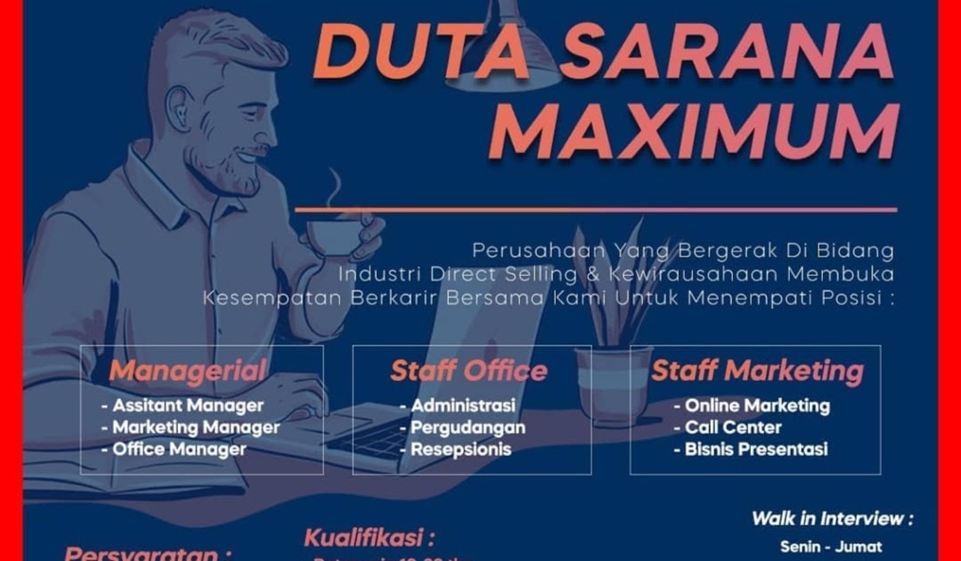 Staff administrasi pt duta sarana sejati semarang