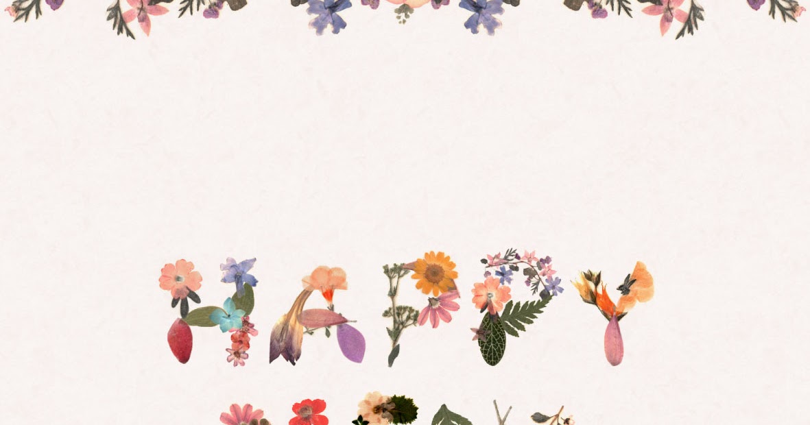 「Happy New Year」の押し花デザインの年賀状テンプレート かわいい無料年賀状テンプレート ねんがや