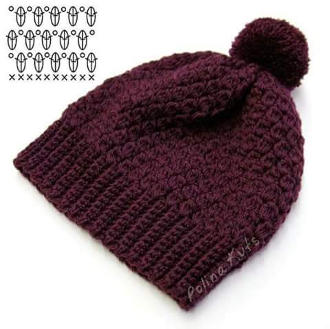 crochet: قبعات كروشية مع البترونات.crocheted for family