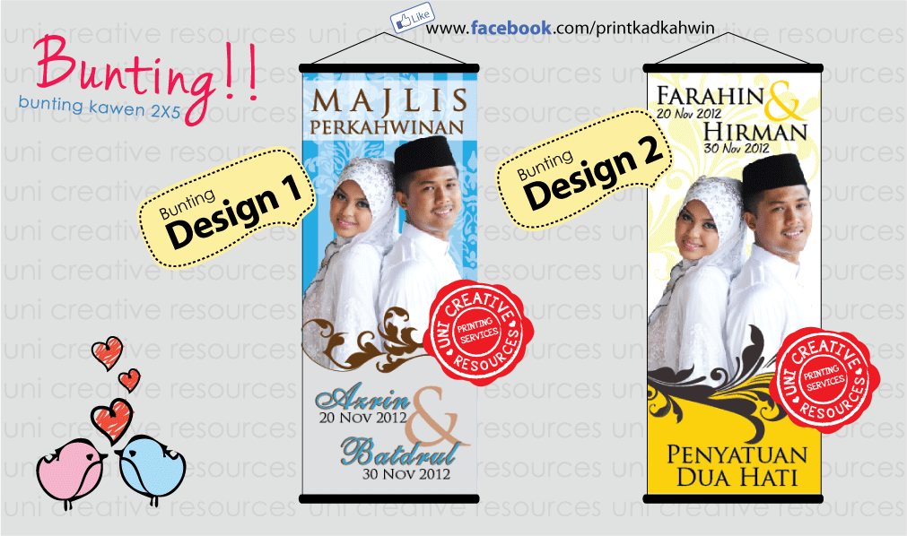 Uni Creative Resources: Bunting untuk pengantin~ :)