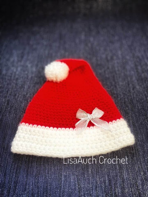 snata hat for baby- baby christmas crochet