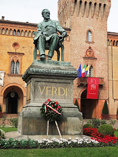 The statue of Giuseppe Verdi in his home town of Busseto