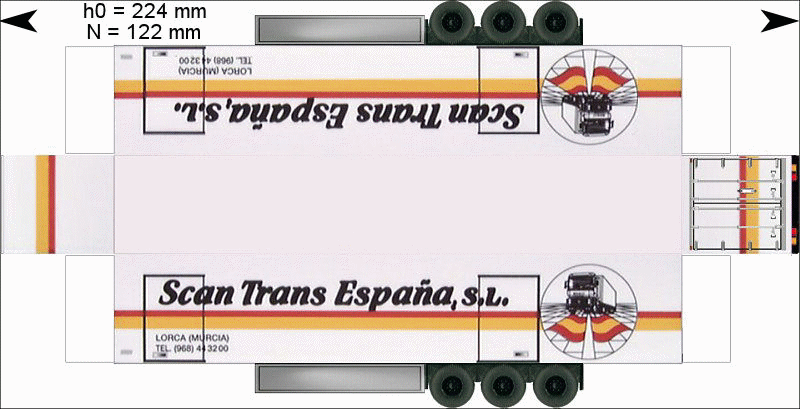 SP. Papel Modelismo: Paper Truck Tractor Renault - Scan Trans España S.L.