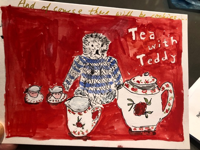 Tea,Teddies, Memories, and Snail Mail: Art Play doing Memory work