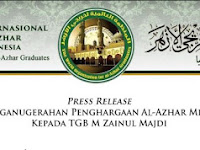 [SIARAN PERS] PENGHARGAAN AL-AZHAR MESIR KEPADA TGB M. ZAINUL MAJDI 