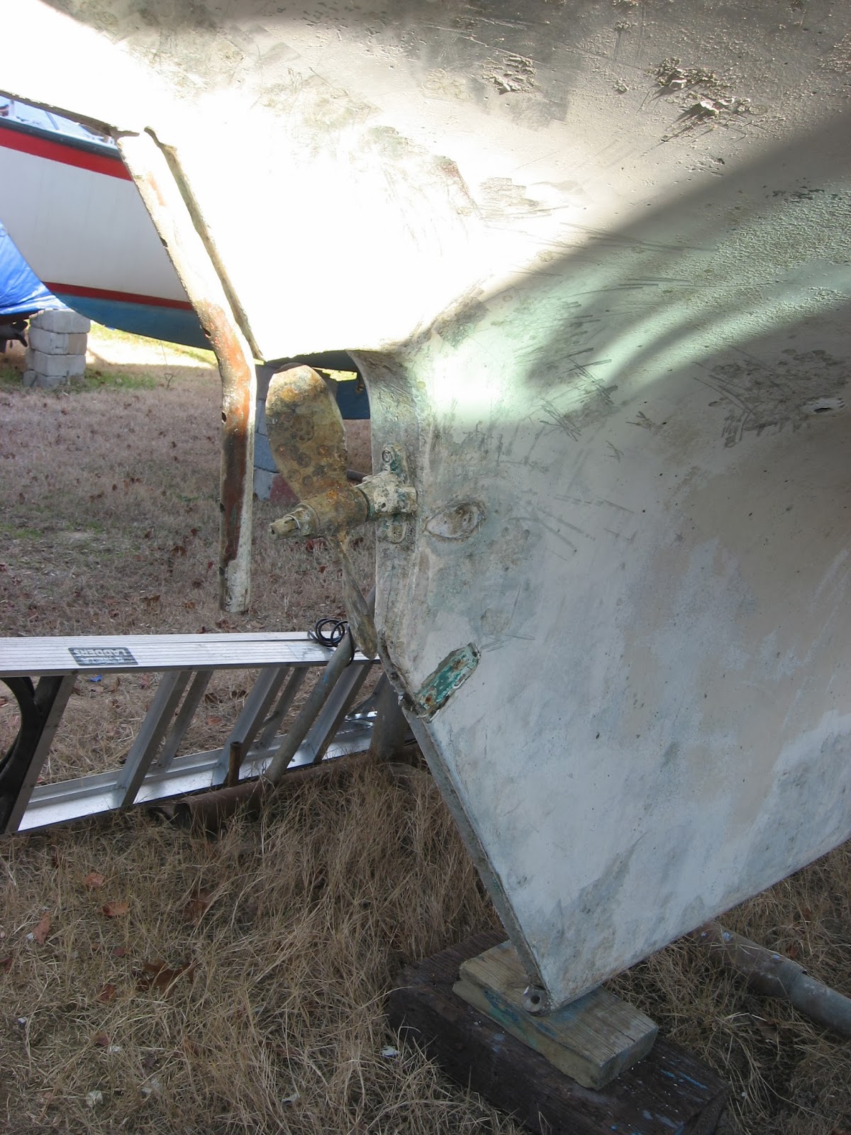 Alberg 30 Restoration Rudder repair