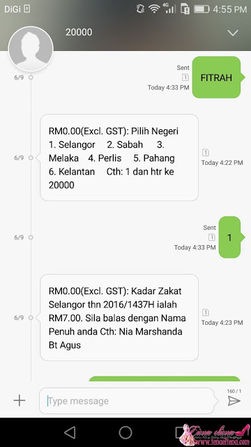 PEMBAYARAN ZAKAT FITRAH MELALUI SMS