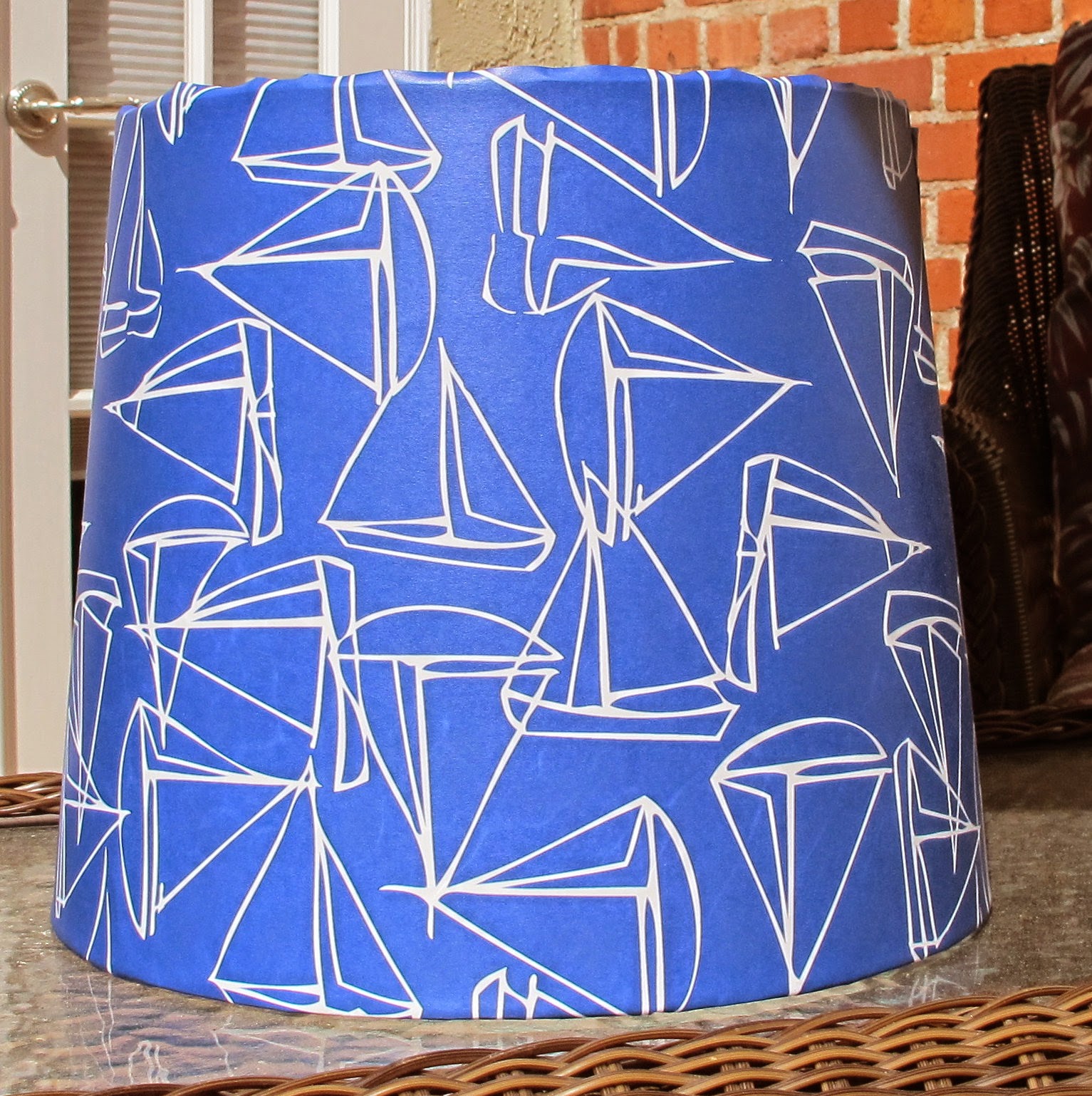 Nautical by Nature: DIY Nautical Wallpaper Lamp Shade Project 