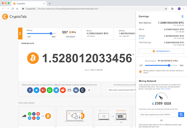 Quel type de ressources CryptoTab Browser utilise