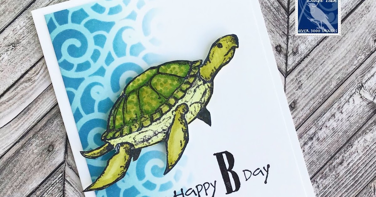 My Little Stamping Blog: Clean and Simple Turtle Birthday Card