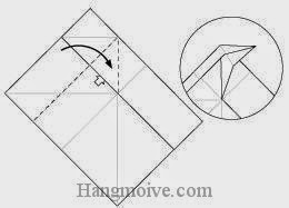 Bước 4: Mở lớp giấy, kéo và gấp lớp giấy xuống dưới. Bước 4: Mở lớp giấy, kéo và gấp lớp giấy xuống dưới.