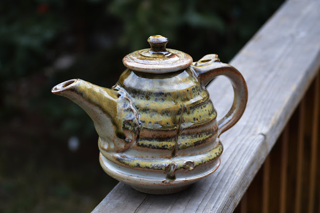 Beautiful Handmade teapot with Sheno glaze and Ash!