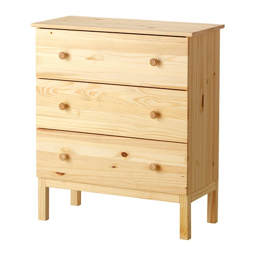 Ikea Tarva three drawer dresser before