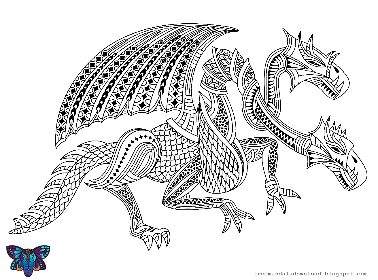 Drachen Mandala Malvorlagen ~ Free Mandala