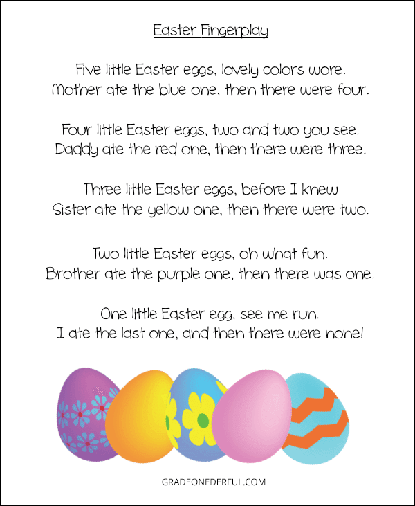 3 Adorable Easter Poems for Instant Download FREE GRADE ONEDERFUL