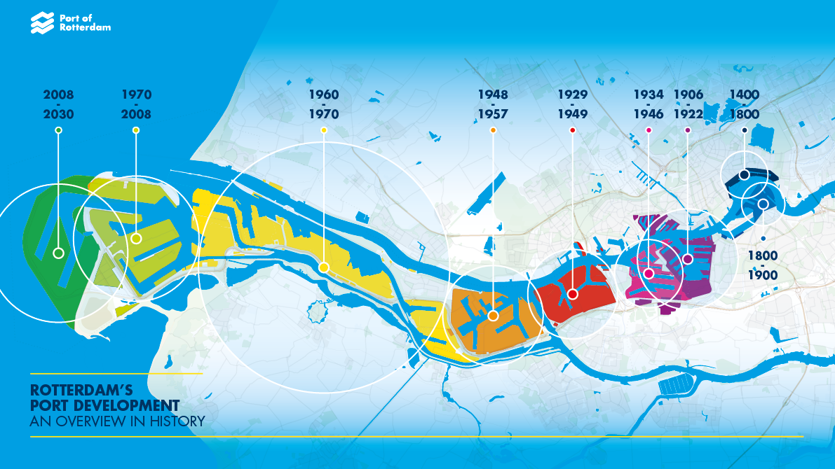 Landkartenblog: Die Entwicklung des Rotterdamer Hafen Landkartenblog: Die Entwicklung des Rotterdamer Hafen