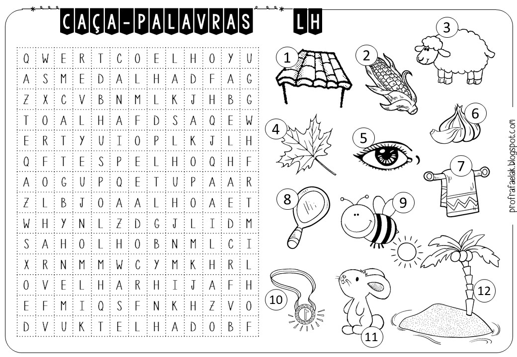 ALFABETIZAÇÃO: CAÇA-PALAVRAS SÍLABAS SIMPLES – Criar Recriar Ensinar