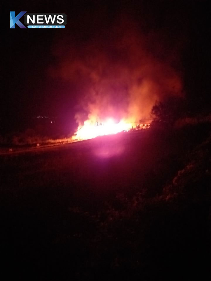 Κατερίνη - Πυρκαγιά στην αγροτική περιοχή του Αρωνά (φωτογραφίες)