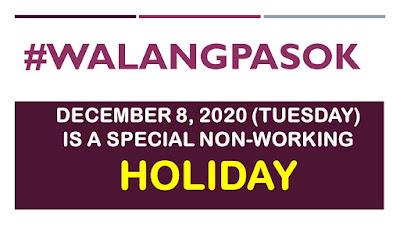 december non working holiday tuesday special
