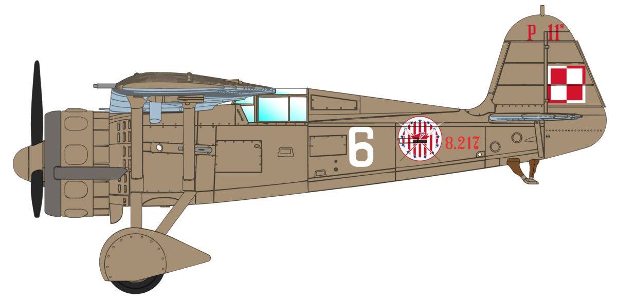 Model Maker 1/72 PZL P-37A/B LOS Bomber Paint Mask Set for IBG Kit 