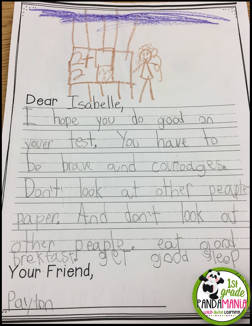 Encouraging Words for the Big Kids Taking Tests! | 1st Grade Pandamania