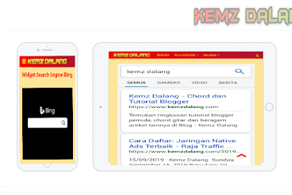 Cara Memasang Widget Search Engine Bing di Blog
