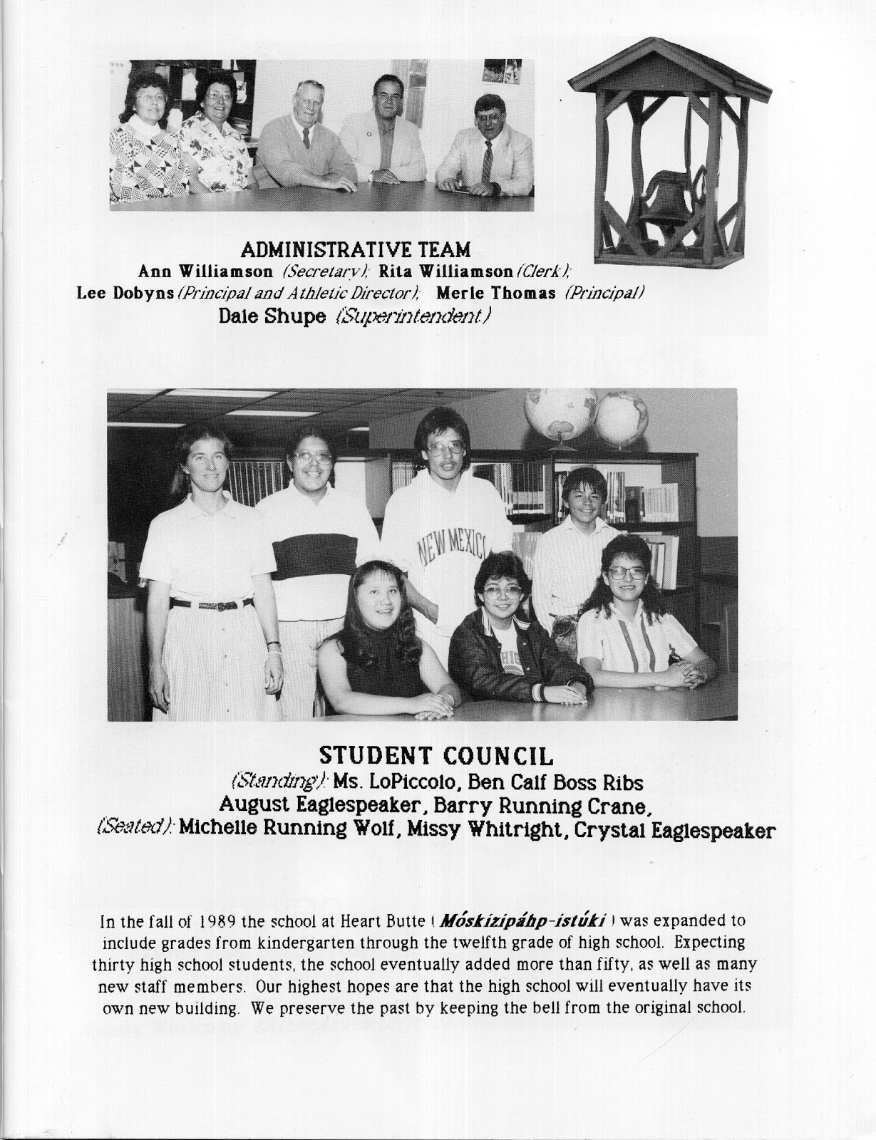 HEART BUTTE SCHOOL, MONTANA HEART BUTTE SCHOOL YEARBOOK 199091