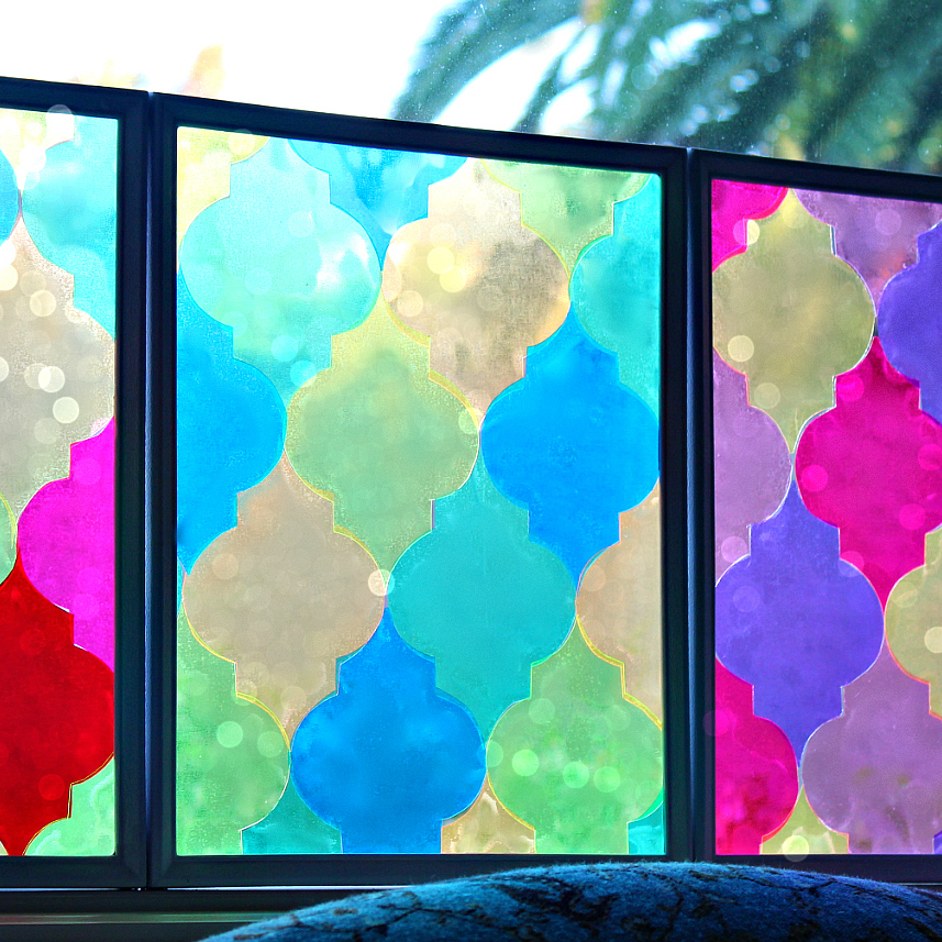 Mark Montano Stained Glass with Plastic Folders