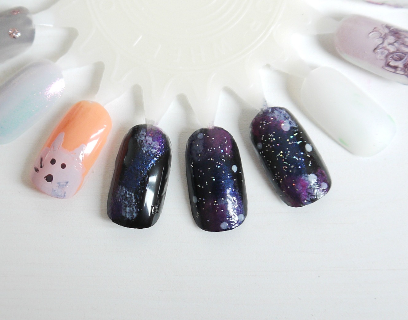 galaxy nail art 