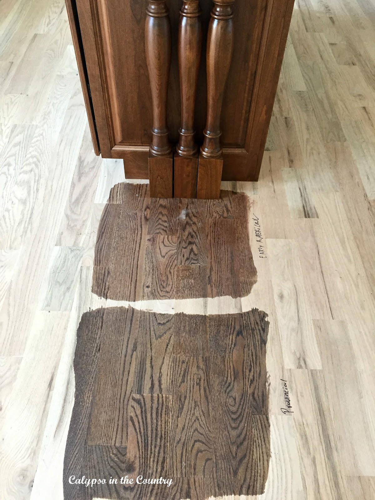 Minwax Early American vs. Provincial Floor Stains for red oak