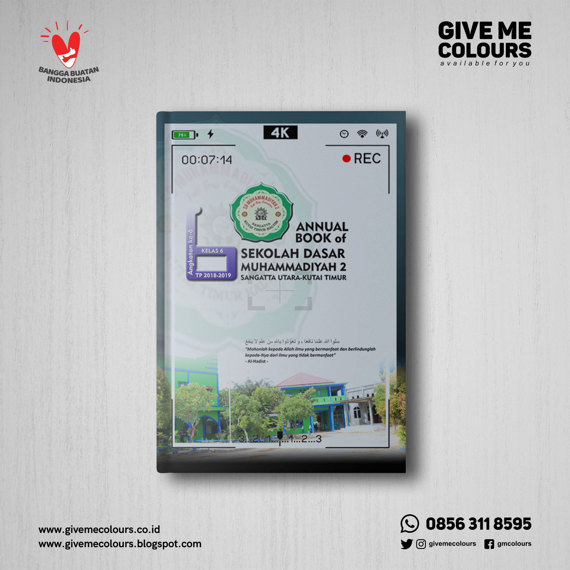 Desain Cover Buku Tahunan Sekolah