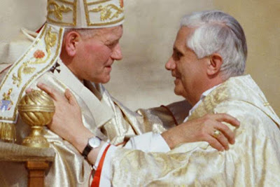 Popes John-Paul II and Benedict XVI