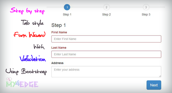 Step By Step Tab Style Form Validation Wizard Using Bootstrap | 2My4Edge