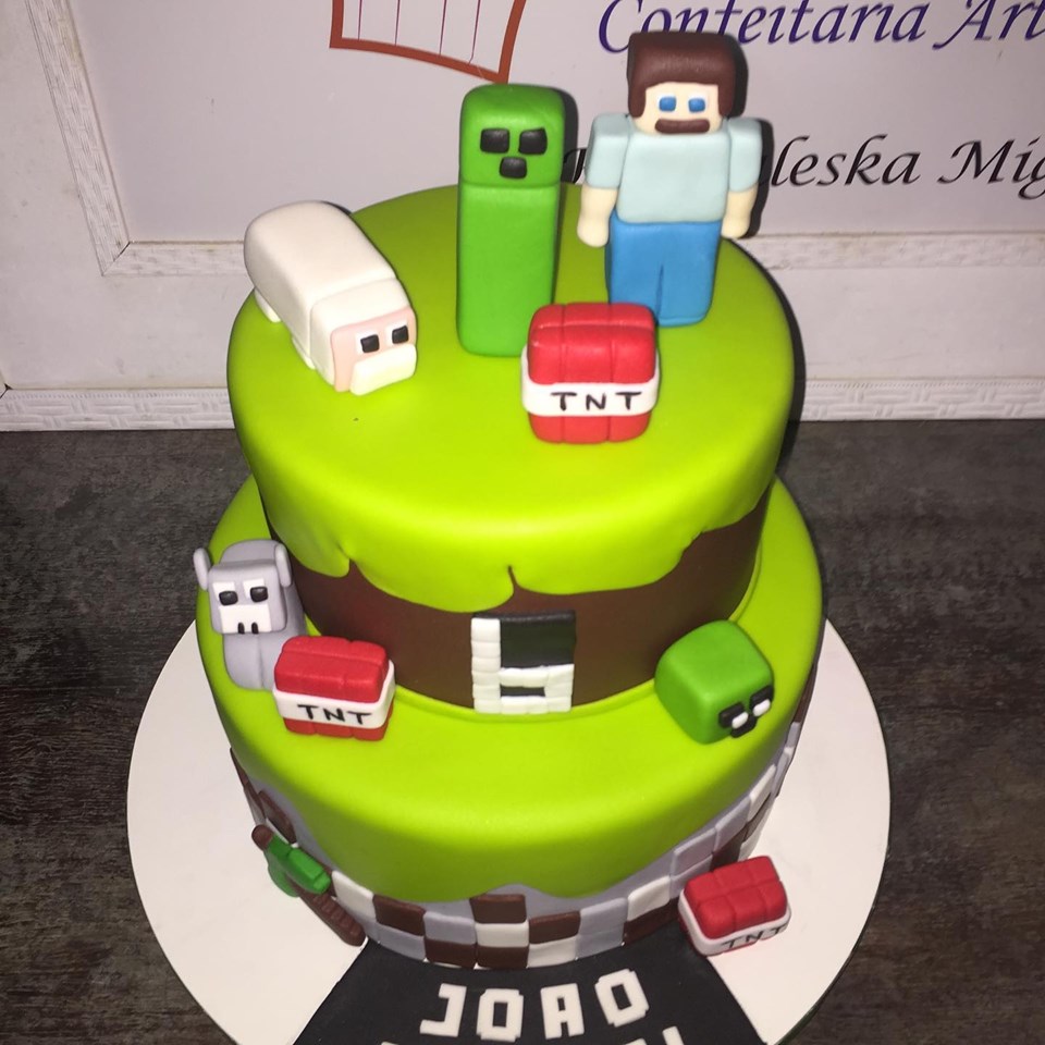 Party Cakes : Ontem teve Minecraft na festa do João Gabriel